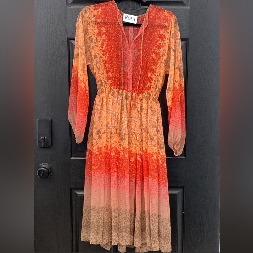 Vintage Rona New York Sheer Floral Dress - Picture 2 of 4